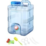 Umikk 5L~22L Camping Wasserkanister, Wasserbehälter mit Hahn, Tragbarer Trinkwasserkanister, Wassertank Camping mit Griffen, Wasserkanister BPA-frei, für Outdoor Reise Hause Trinkder Speicher-Eimer