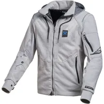 Macna Breeze Motorrad Zip Hoodie, grau, Größe 2XL für Männer