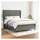 vidaXL Boxspringbett mit Matratze Dunkelgrau 140x200 cm Stoff