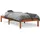 vidaXL Massivholzbett 90 x 200 cm Wachsbraun