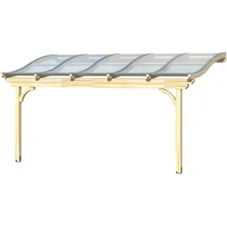 Terrassendach SKANHOLZ "Verona", weiß, B:541cm T:339cm, Leimholz, Terrassenüberdachungen, Leimholz