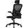 ML-Design Bürostuhl ergonomisch, Schwarz, Mesh, mit Verstellbarer Kopfstütze, Armlehnen, Lendenwirbelstütze, Wippfunktion,