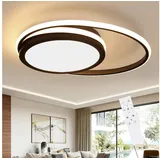 GBLY Deckenlampe Led Deckenleuchte Wohnzimmer - Schwarz Dimmbar Wohnzimmerlampe Modern Rund Küchenlampe 56w Deckenbeleuchtung Mit Sternnenhimmel Design Für Schlafzimmer Arbeitszimmer Hotel Büro Küche - Gbly