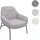 Mendler Lounge-Sessel HWC-J77 Bouclé 0 x 0 x 0 cm Hellgrau mit Kissen/Rollen