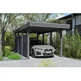SKANHOLZ Friesland Hybrid Set 11 3,14 x 5,55 m schiefergrau inkl. Rück- und Seitenwände