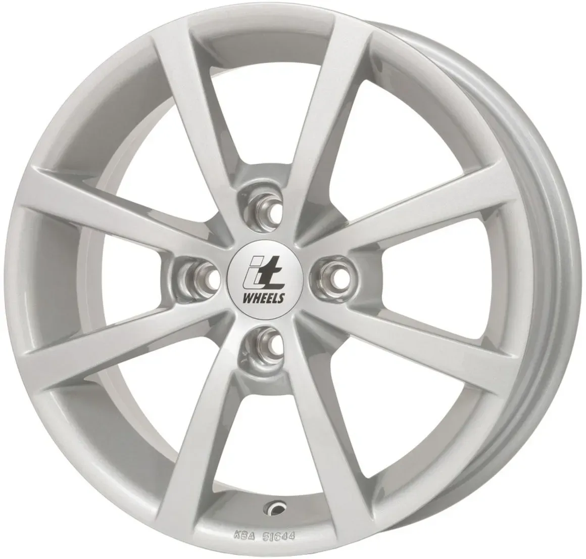 Llanta de aluminio de 16'' ITWHEELS Alisia 4x100 6,5J ET40, color Plata brillante