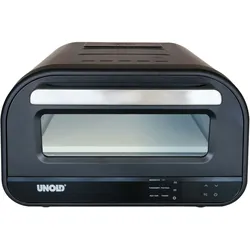 Unold 68815 Pizzaofen Don Luigi Sonderedition Black Steel Elektrischer Pizzaofen mit bis zu 450 Grad für die perfekte Pizza