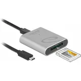 DeLock 91751 (USB-C), Speicherkartenlesegerät, Silber