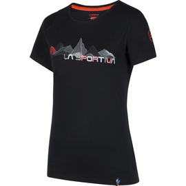 La Sportiva Peaks T-shirt Women black/cherry tomato (999322) M
