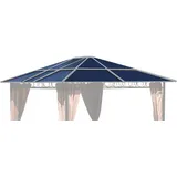 QUICK STAR Ersatzdach für Hardtop Pavillon 3x3,6m Doppelstegplatten Polycarbonat Braun