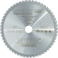 JEPSON POWER HM-Sägeblatt Drytech D=203x25,4x1,7mm 54Z für Inox Jepson