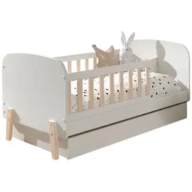 58 aufm Kessel BABYBETT Karilynn 147x68x77 aus MDF+Massivholz in Weiß | Gr.: onesize