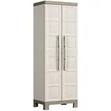 KETER Geräteschrank, Taupe, Beige, Kunststoff, 4 Fächer, 65x182x45 cm, Aufbewahrung & Schutzhüllen, Geräteschuppen