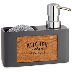 San Ignacio KINVARA - Seifenspender mit Schwamm 6x15cm Grau