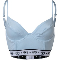 CHIARA FERRAGNI Damen BH, Bralette - mit Bügel, Logobund, Cotton Stretch Hellblau XL