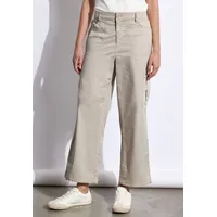 street one studio Paperbag-Hose High Waist Beige 44