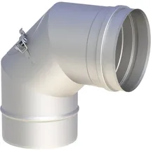 OEG Ofenrohrbogen Metall Ø 130 mm 90° Silber