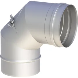 OEG Ofenrohrbogen Metall Ø 130 mm 90° Silber