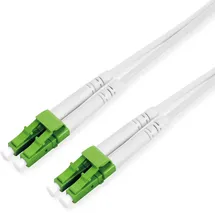 Roline 21.15.8631 Glasfaser LWL Anschlusskabel LC LC/APC OS2, LC-APC/LC-APC, stahlarmiert, LSOH, weiß, 2 m