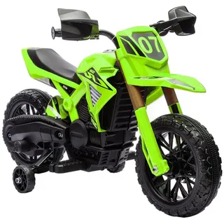 aiyaplay 12V Elektro Kinder Elektromotorrad mit Hupe und Startgeräusch, Kinderfahrzeug für 3-8 Jahre Kinder, Grün