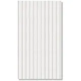 HPFloor Akustikpaneele Holz 240x60 weiß, Wandpaneele weiß feuchtraumgeeignet, Wandverkleidung Holzpaneele folierte Lamellen Trend mit weißen Filz 19mm-2er Set