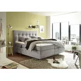 Malibu Boxspringbett 180x200cm Grafit inkl. Motor, Ausführung:Variante 3 - Grau