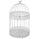 Grafelstein Dekoobjekt Großer Deko-Vogelkäfig FRIDA weiß shabby chic Käfig mit Ornament Landh