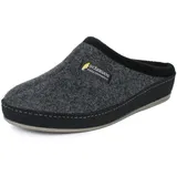 SCHAWOS Herren Filz Pantoffel 6030, Warmer Winter Hausschuh Mit Schurwoll-Futter, Feste Rutschhemmende Sohle, Anatomisch Geformtes Fußbett, Farbe: Grau (24W), Größe: 44 - 44 EU