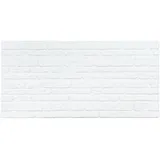 IZODEKOR Styropor Wandverkleidung Natursteinoptik Weiß 50x100x2 cm | Überstreichbar Wandpaneele für DIY-Projekte | Wasserfest | N-1900