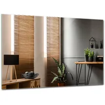 Coloray Tulup Wandspiegel, Blaugrau, Glas, 70x50x0.4 cm, Spiegel, Wandspiegel