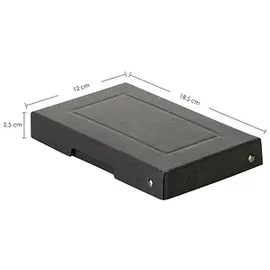 Falken Aufbewahrungsbox Pure Box Black 12 x 18,5 x 2,5 cm 1-tlg. schwarz