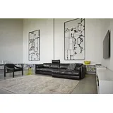 xlmoebel Ecksofa Prianera L-Form Sofa mit hochwertiger Polsterung, Hergestellt in Europa schwarz