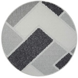 Carpet City Teppich »LINDO 8877«, rund, Kurzflor, Hochtief-Muster/ 3D-Effekt, Boho-Stil, Wohnzimmer, grau