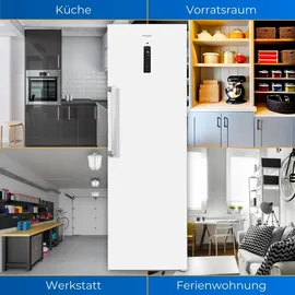 GGV Exquisit KS360-V-HE-040D Kühlschrank (359 l, 1850 mm hoch, Weiß)