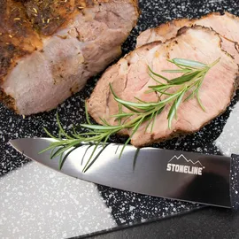 STONELINE STONELINE® Edelstahl-Messer-Set, 5-tlg., mit Magnet-Messerblock, mit klappbarem Ständer