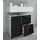 VCM Waschbeckenunterschrank Flandu 51 x 61 x 32 cm Schwarz