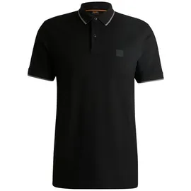 Boss ORANGE Passertip Slim-Fit Poloshirt aus gewaschenem elastischem Baumwoll-Piqué schwarz XL