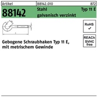 Reyher Schraubhaken R 88142 Typ 11 E gebogen M4x40 D 16 Stahl galv.verz. 100St.