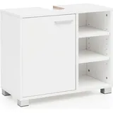 FineBuy Waschbeckenunterschrank FB51390 weiß Badschrank Waschtisch Unterschrank