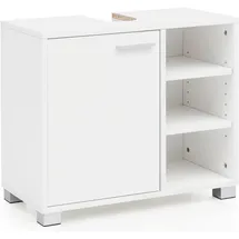 FineBuy Waschbeckenunterschrank FB51390 weiß Badschrank Waschtisch Unterschrank
