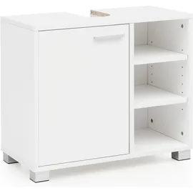 FineBuy Waschbeckenunterschrank FB51390 weiß Badschrank Waschtisch Unterschrank