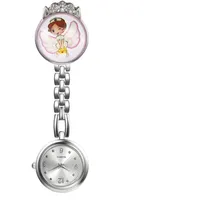 Avaner Krankenschwesteruhr Damen FOB Taschenuhr Analog Quarzwerk Pflegeruhr Cartoon Mädchen Ansteckuhr mit Clip Arzt Doktor