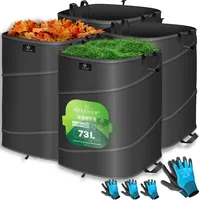 Kesser KESSER® Pop-Up-Gartensack Laubsack Gartenabfallsack inkl. Handschuhe Selbststehend mit