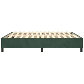 vidaXL Boxspringbett 200 x 200 cm dunkelgrün