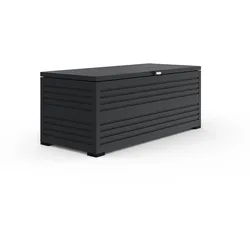 Weide Gartenbox | 100% Aluminium | Aufbewahrungsbox 590 L | Outdoor Box mit Deckel | 130 x 74 x 62 cm