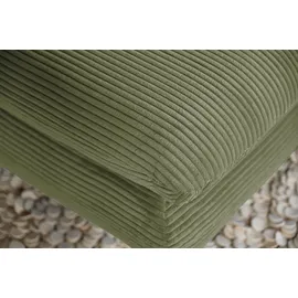 KAWOLA Relaxsessel CHARME Cord 80 x 70 x 100 cm Grün mit Kissen