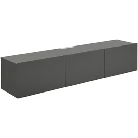 hom'in Hom`in Lowboard, Anthrazit, Holzwerkstoff, 180x36.7x42 cm, hängend, Wohnzimmer, Kommoden & Sideboards, Lowboards