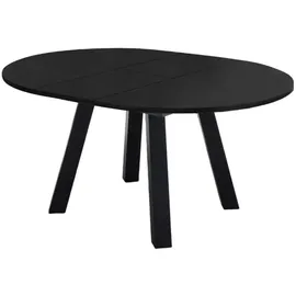 others Esstisch Rund ausziehbar Edda 3 130 x 130 x 78 Küchentisch Schwarzstahl 13537-130