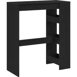 vidaXL Bartisch mit Regal 90 x 40 x 103,5 cm Schwarz Eichen-Optik