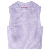 vidaXL Kinder-Pulloverweste Gestrickt Helllila 116